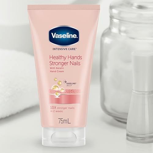 Vaseline Hand Cream 2-Pack – Healthy Hands Stronger Nails with Keratin, 10X Stronger Nails in 2 Weeks, 3.4 Oz Each - görsel 8
