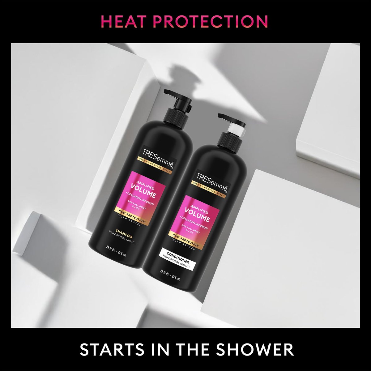 TRESemmé Amplified Volume + Collagen Infusion Shampoo and Conditioner Set with Keratin Repair Mask, 56 Fl Oz Avelisse