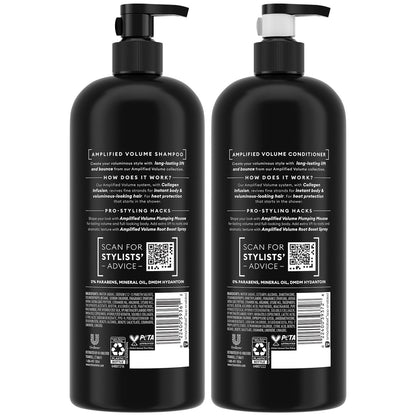 TRESemmé Amplified Volume + Collagen Infusion Shampoo and Conditioner Set with Keratin Repair Mask, 56 Fl Oz Avelisse