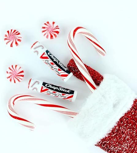 ChapStick Bulk Lip Balm, Candy Cane Packs (12 Sticks) – Fresh & Minty Lip Moisturizer, 0.15 Oz Each - görsel 5