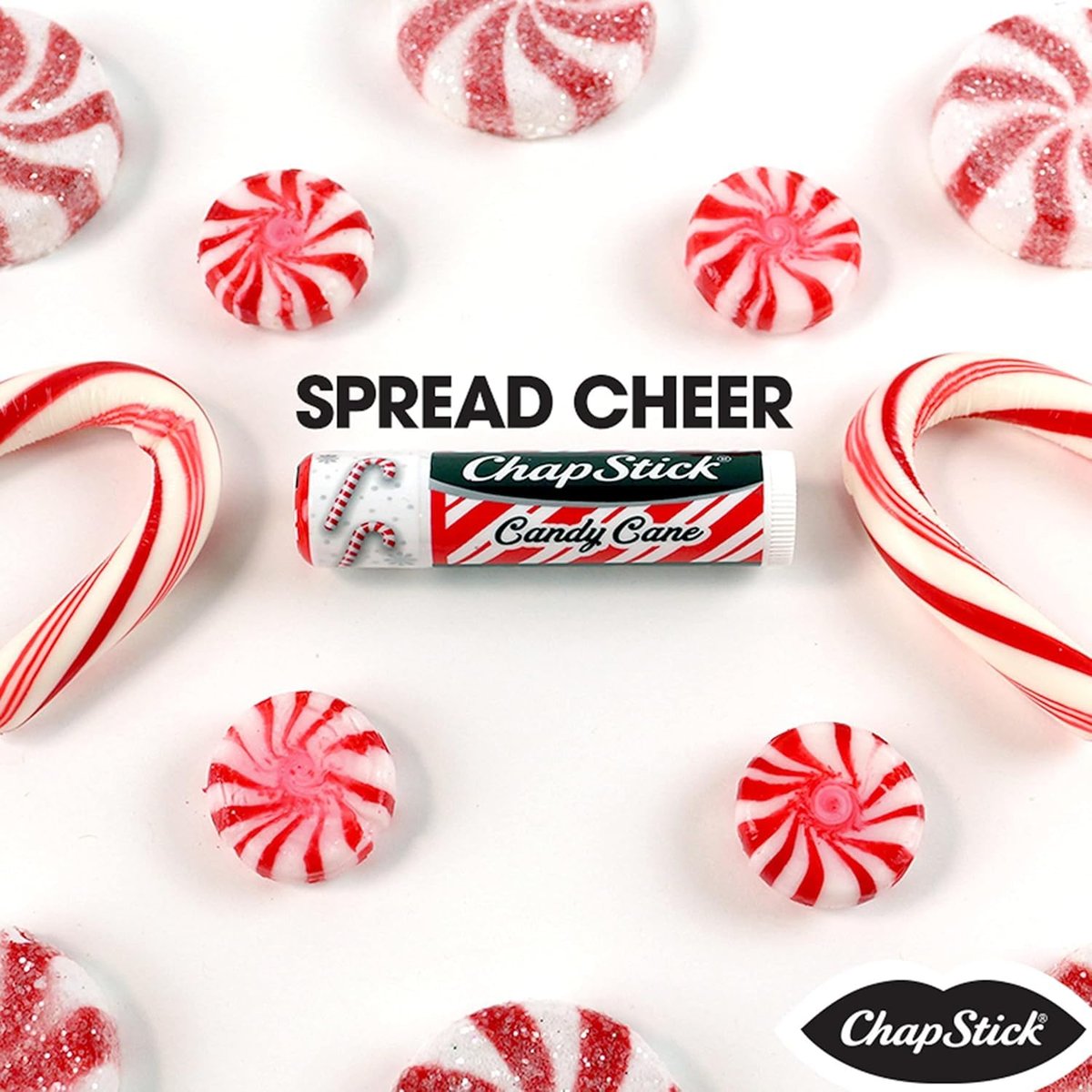 ChapStick Bulk Lip Balm, Candy Cane Packs (12 Sticks) – Fresh & Minty Lip Moisturizer, 0.15 Oz Each - görsel 16