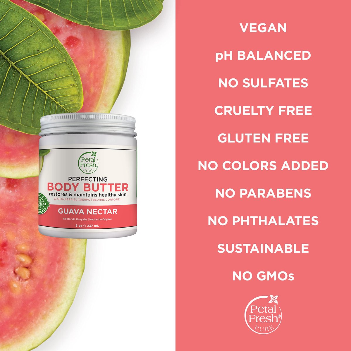 Petal Fresh Body Butter - Guava Nectar, 8 oz - Intense Moisturizer for Dry Skin - görsel 13