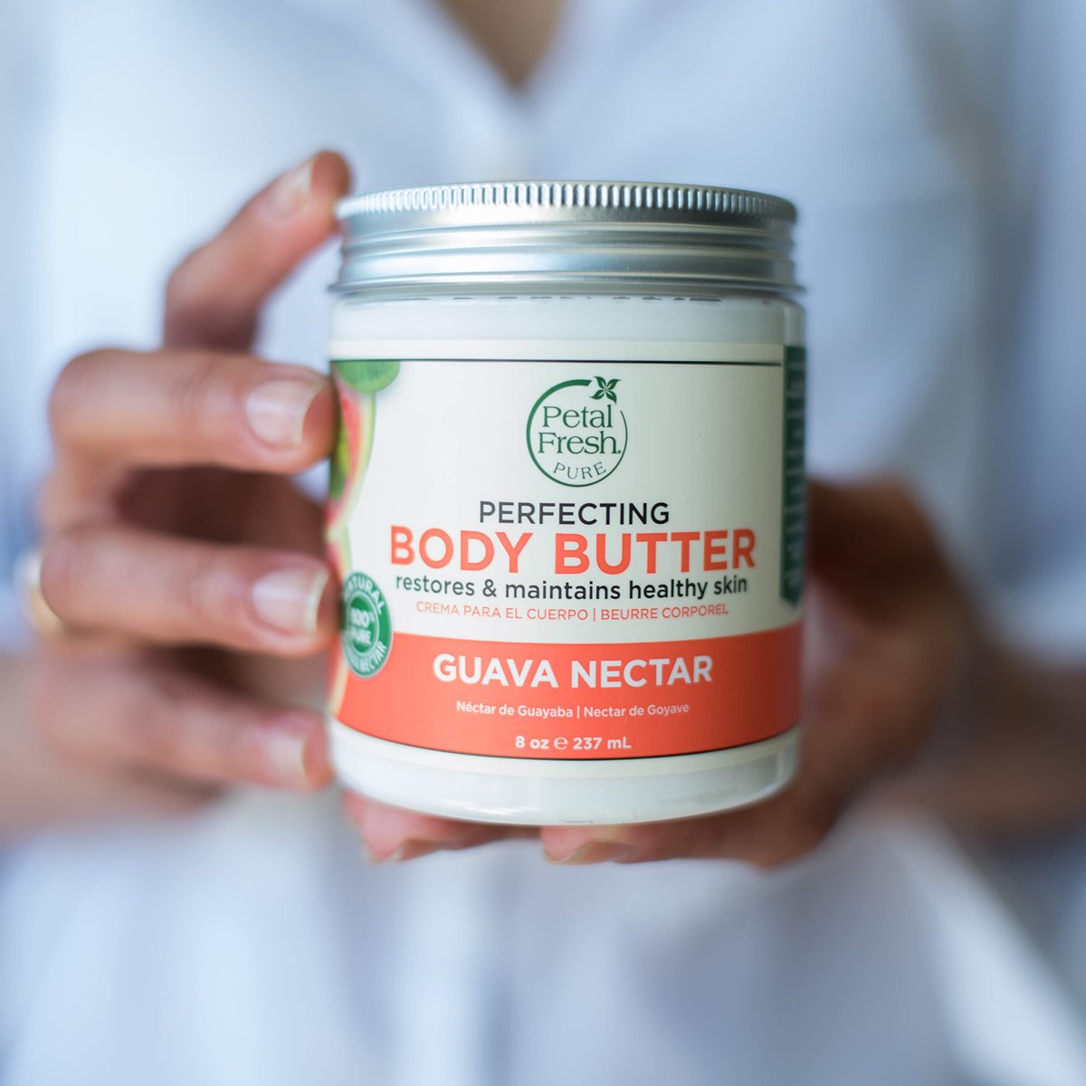 Petal Fresh Body Butter - Guava Nectar, 8 oz - Intense Moisturizer for Dry Skin - görsel 5