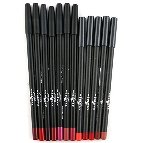Italia Deluxe Ultra Fine Lip Liner Set - 12 Long-Lasting, Highly Pigmented Colors - görsel 4