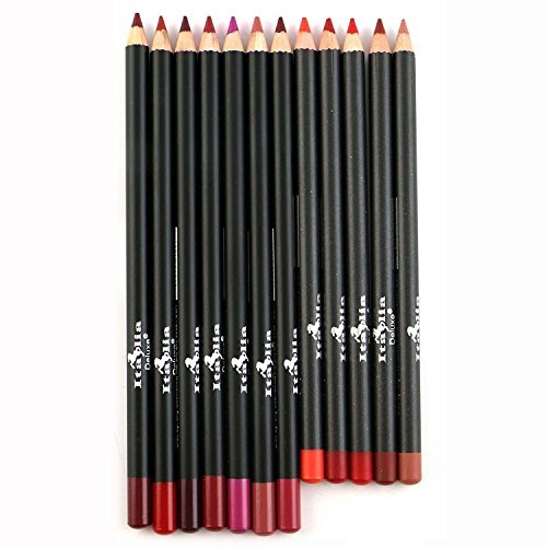 Italia Deluxe Ultra Fine Lip Liner Set - 12 Long-Lasting, Highly Pigmented Colors - görsel 2