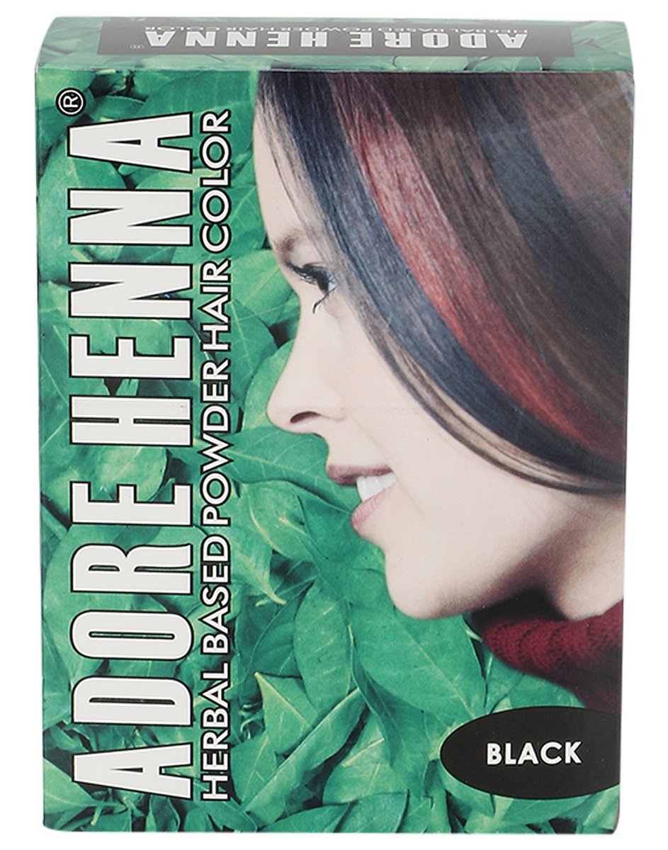 Adore Henna Hair Coloring Powder - Natural Black Hair Dye, 60g - görsel 1