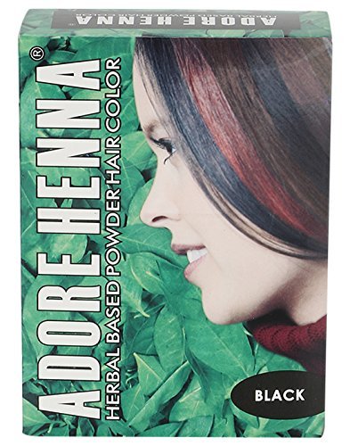 Adore Henna Hair Coloring Powder - Natural Black Hair Dye, 60g