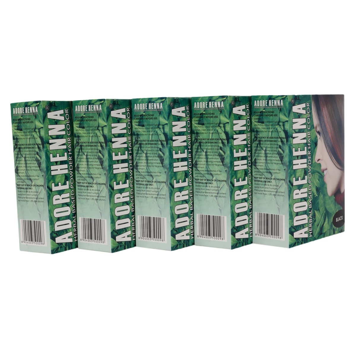 Adore Henna Hair Coloring Powder - Natural Black Hair Dye, 60g - görsel 7