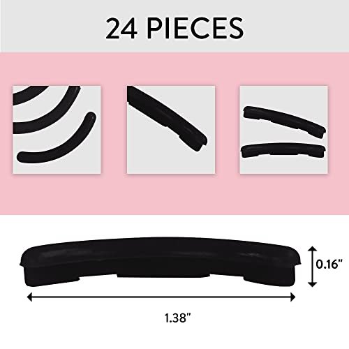 PETUNIA SKINCARE Black Eyelash Curler Refills (24-Pack) Replacement Pads – Universal Fit Silicone Pads for Standard Curlers - görsel 4