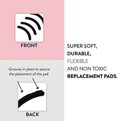 PETUNIA SKINCARE Black Eyelash Curler Refills (24-Pack) Replacement Pads – Universal Fit Silicone Pads for Standard Curlers