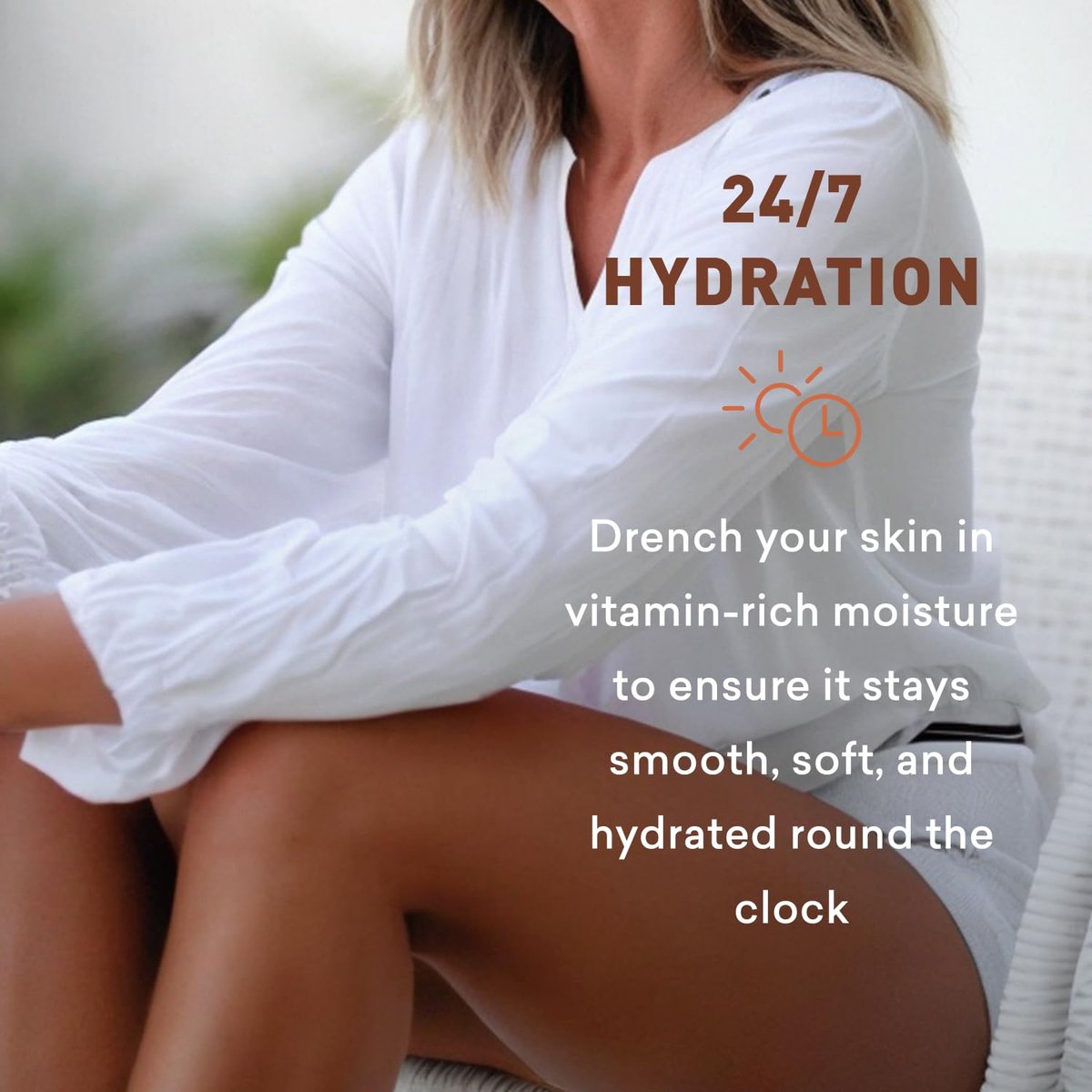 Just Nutritive Indoor Tanning Lotion - Natural Tanning Bed Moisturizer with Aloe, Coffee, Papaya & Vitamin E - Accelerate, Extend & Maintain Tan - Non-Bronzing Formula - 8 Fl Oz Avelisse