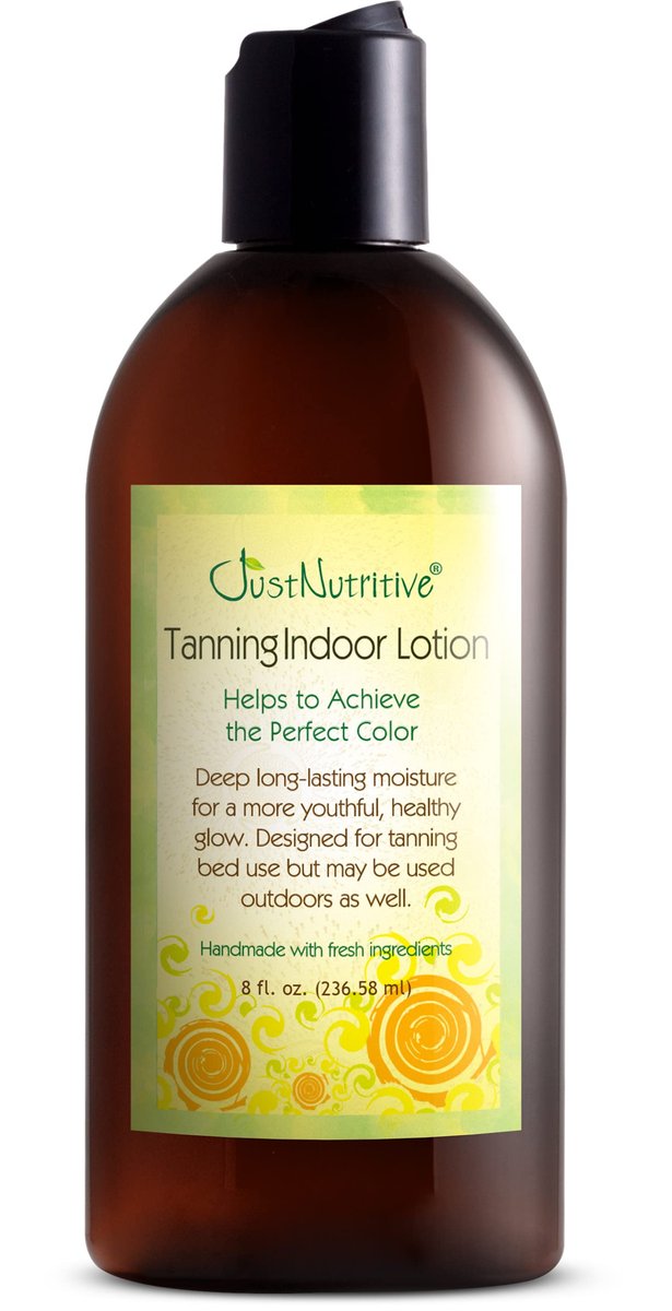 Just Nutritive Indoor Tanning Lotion - Natural Tanning Bed Moisturizer with Aloe, Coffee, Papaya & Vitamin E - Accelerate, Extend & Maintain Tan - Non-Bronzing Formula - 8 Fl Oz Avelisse
