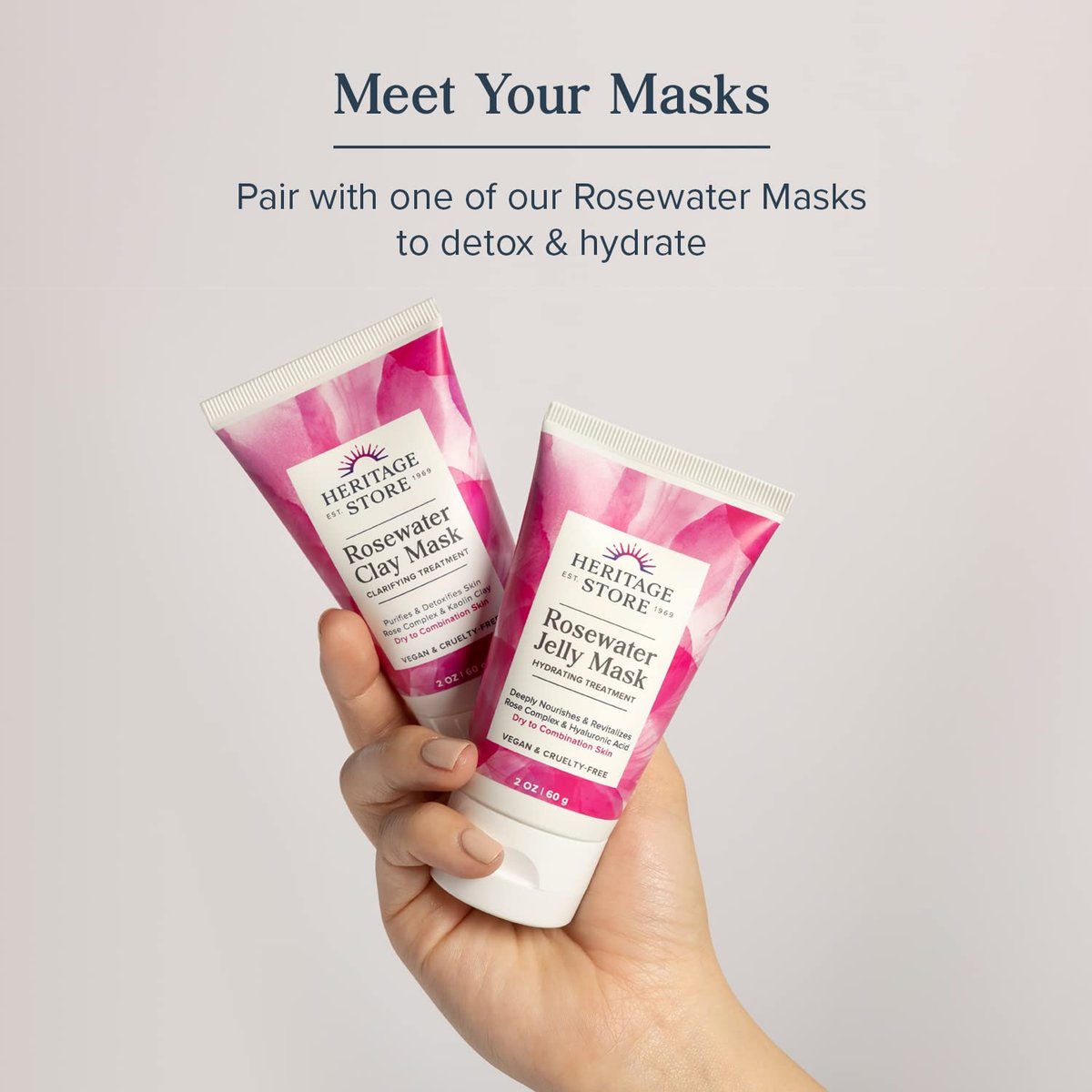 HERITAGE STORE Rosewater Facial Serum with 1% Hyaluronic Acid – Deep Hydration for Dry & Combination Skin, Minimizes Fine Lines & Wrinkles, Natural Glow, Hypoallergenic, Vegan, 2 oz Avelisse