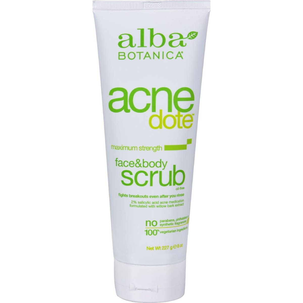 Alba Botanica Natural Acnedote Face & Body Scrub, 8 Fl Oz - Exfoliating Acne Treatment - görsel 1