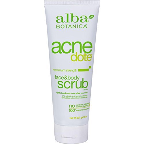 Alba Botanica Natural Acnedote Face & Body Scrub, 8 Fl Oz - Exfoliating Acne Treatment - görsel 2