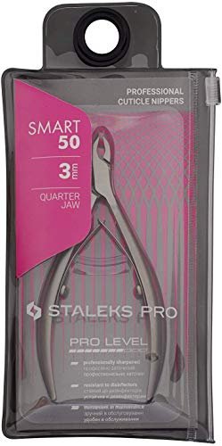 STALEKS PRO Smart 50 3mm Professional Cuticle Nippers – Stainless Steel Skin Nippers for Manicure & Pedicure