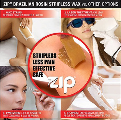 Zip Wax Hair Removal Kit 7oz - Professional-Grade Wax for Smooth Skin Avelisse