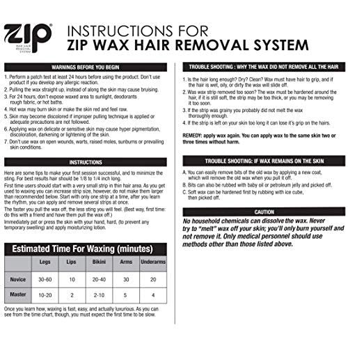Zip Wax Hair Removal Kit 7oz - Professional-Grade Wax for Smooth Skin Avelisse