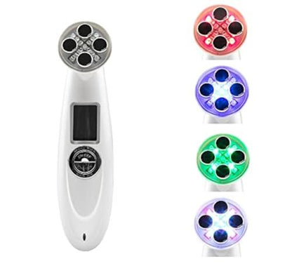 NORLANYA Facial Skin Care Time Master: LED Photon Therapy Face Lift Device for Anti-Aging & Wrinkle Reduction (Black, 4-Piece Set)