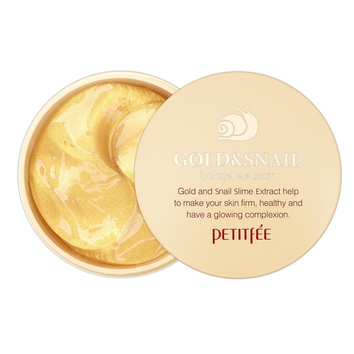 Petitfee Gold & Snail Hydrogel Eye Patches – 60 Count (30 Pairs) – 24k Gold & Snail Mucin Eye Mask for Firming, Hydrating, and Healthy Skin - görsel 1