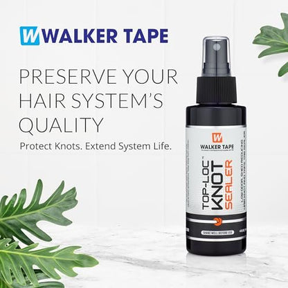 Walker Tape Top-Loc Knot Sealer Spray 4 fl oz - Reduces Shedding & Extends Hairpiece Life for Lace Wigs and Toupees Avelisse