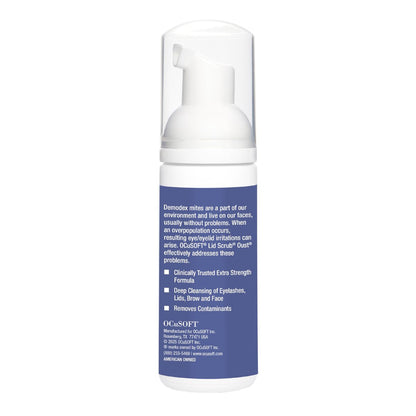 OCuSOFT Oust Demodex Foam Cleanser Extra Strength - Tea Tree Oil Foaming Eyelid Cleanser for Oil, Debris & Pollen Removal - 1.68 fl oz Avelisse