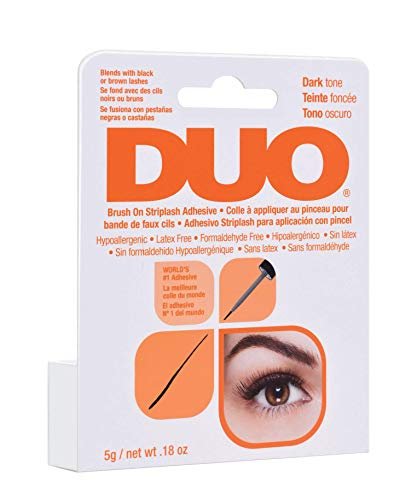 DUO Brush-On Lash Glue Dark Tone - 0.18 oz (Pack of 3) - Strong Hold False Eyelash Adhesive Avelisse