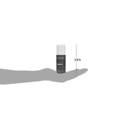 Nasanta Magnesium Deodorant – Aluminum-Free, Unscented Roll-On for Sensitive Skin, 80mL Avelisse