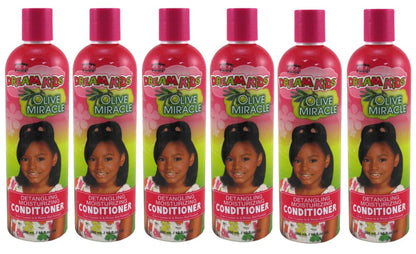 African Pride Dream Kids Detangling Conditioner - 12 oz (Pack of 6) - Moisturizing & Nourishing for Curly, Coily Hair