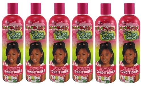 African Pride Dream Kids Detangling Conditioner - 12 oz (Pack of 6) - Moisturizing & Nourishing for Curly, Coily Hair - görsel 1