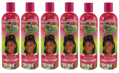African Pride Dream Kids Detangling Conditioner - 12 oz (Pack of 6) - Moisturizing & Nourishing for Curly, Coily Hair
