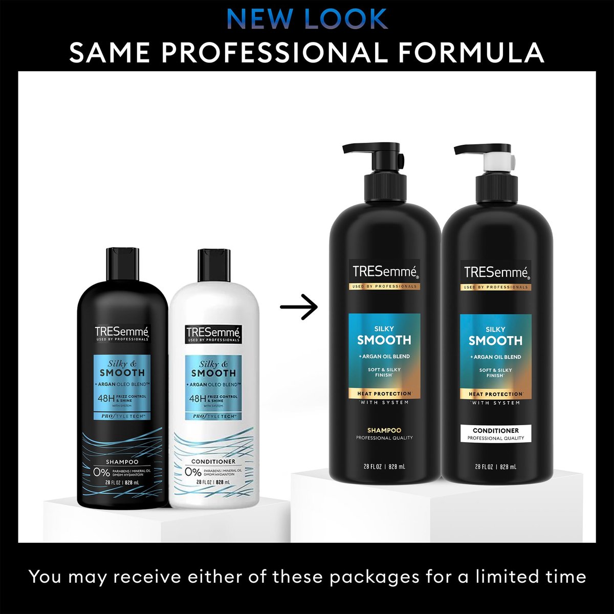 TRESemmé Shampoo and Conditioner Set with Keratin Repair Hair Mask – Silky & Smooth Anti-Frizz Hair Products, 56 Fl Oz Avelisse