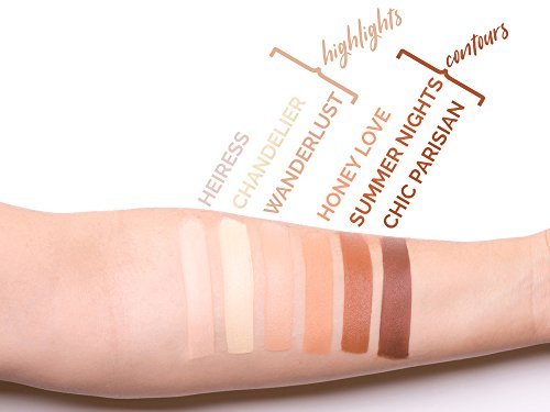 Aesthetica Cream Contour & Highlighting Makeup Kit - Vegan & Cruelty-Free Contouring Palette with Step-by-Step Guide Avelisse