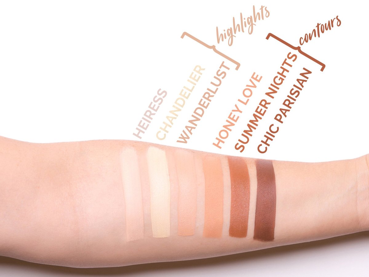 Aesthetica Cream Contour & Highlighting Makeup Kit - Vegan & Cruelty-Free Contouring Palette with Step-by-Step Guide Avelisse