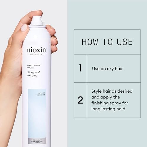 NIOXIN Density Defend Strong Hold Hairspray – Humidity Resistant, 10.6 oz - görsel 10