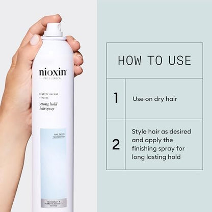NIOXIN Density Defend Strong Hold Hairspray – Humidity Resistant, 10.6 oz