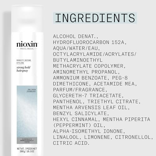 NIOXIN Density Defend Strong Hold Hairspray – Humidity Resistant, 10.6 oz - görsel 14