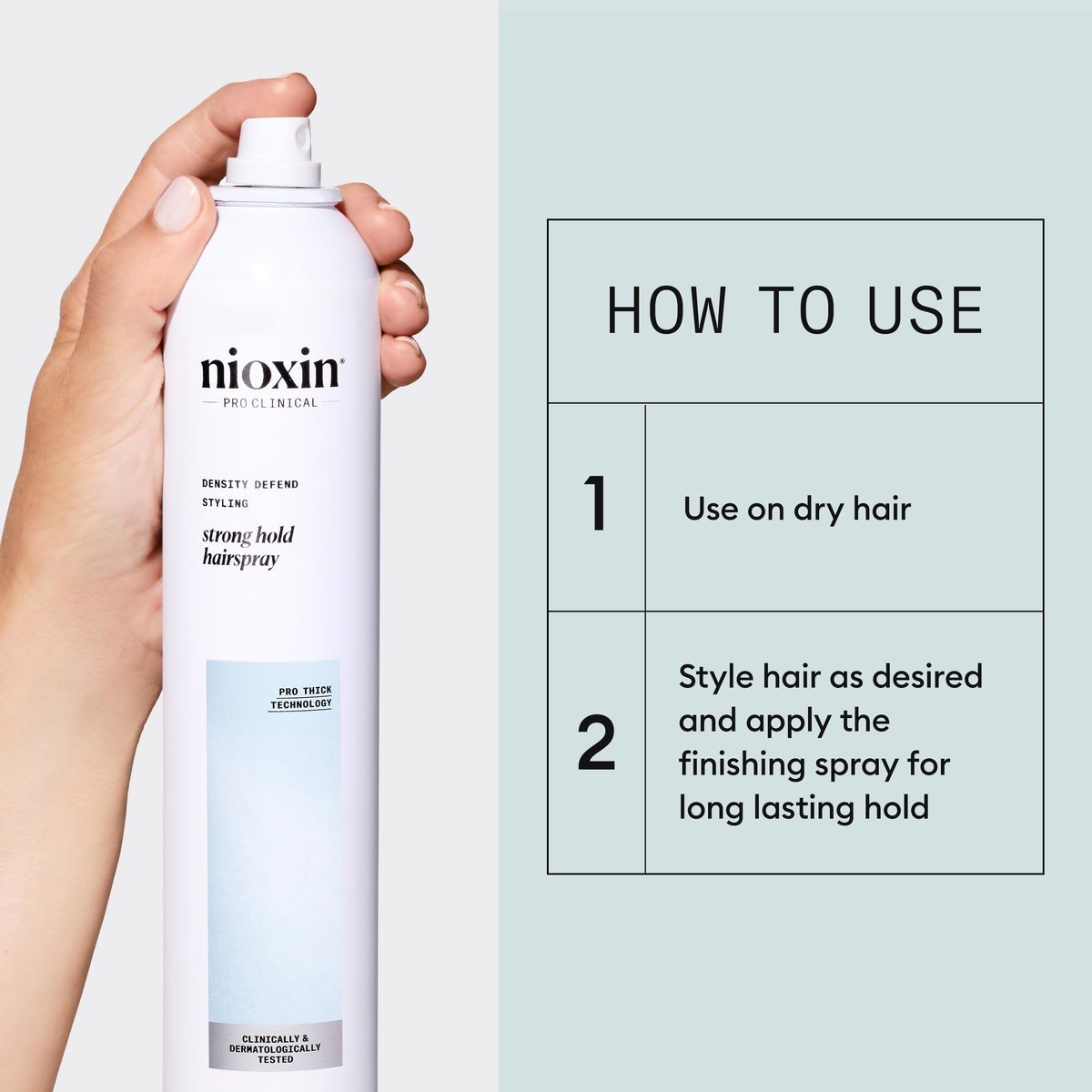 NIOXIN Density Defend Strong Hold Hairspray – Humidity Resistant, 10.6 oz - görsel 9