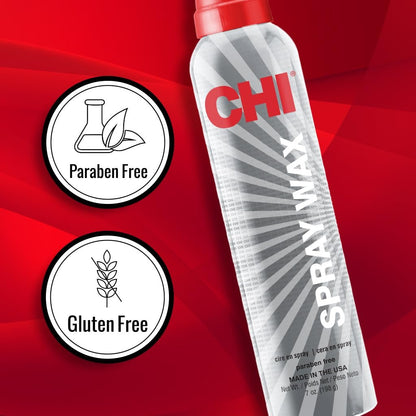 CHI Spray Wax - Texturizing Hair Spray for Touchable, Lasting Texture - Sulfate, Paraben & Cruelty-Free - 7 oz
