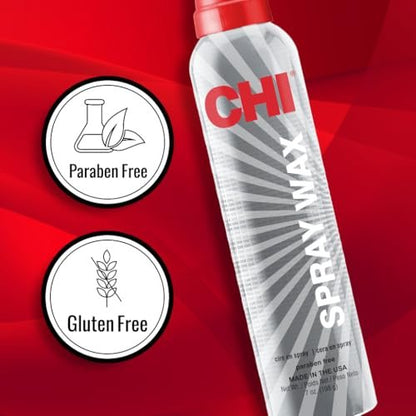 CHI Spray Wax - Texturizing Hair Spray for Touchable, Lasting Texture - Sulfate, Paraben & Cruelty-Free - 7 oz