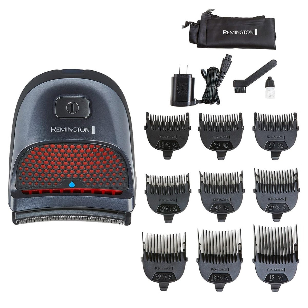 Remington Shortcut Pro Self-Haircut Trimmer Kit - Waterproof Cordless Electric Razor for Head, Beard & Body with Curved Blades & 9 Lengths, 14-Piece Set Avelisse