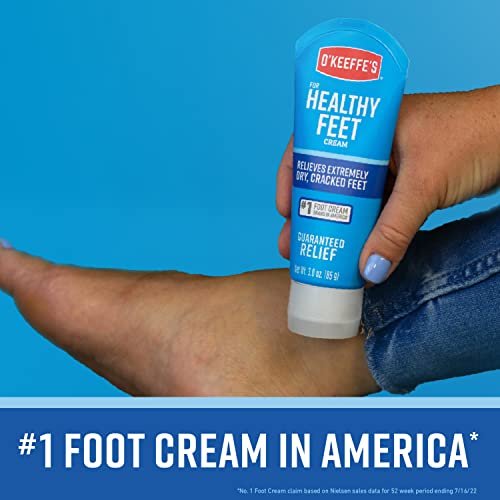O'Keeffe's Working Hands Hand Cream & Healthy Feet Foot Cream Duo (3 oz Each) - Repairing Skincare for Extremely Dry, Cracked Hands and Feet Avelisse