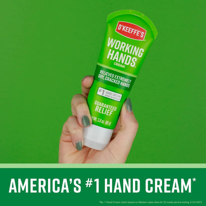 O'Keeffe's Working Hands Hand Cream & Healthy Feet Foot Cream Duo (3 oz Each) - Repairing Skincare for Extremely Dry, Cracked Hands and Feet Avelisse