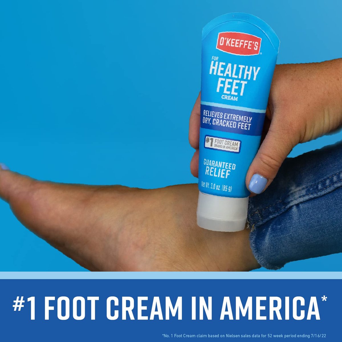 O'Keeffe's Working Hands Hand Cream & Healthy Feet Foot Cream Duo (3 oz Each) - Repairing Skincare for Extremely Dry, Cracked Hands and Feet Avelisse
