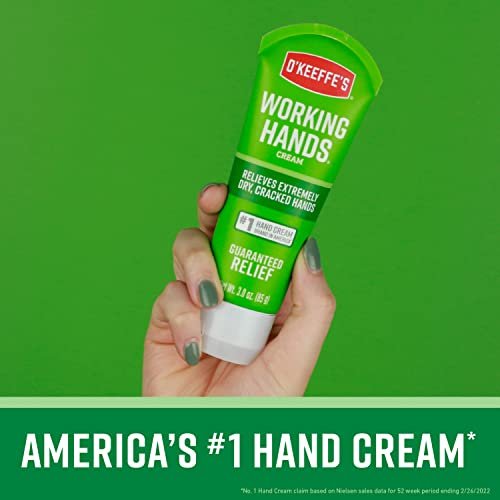 O'Keeffe's Working Hands Hand Cream & Healthy Feet Foot Cream Duo (3 oz Each) - Repairing Skincare for Extremely Dry, Cracked Hands and Feet Avelisse