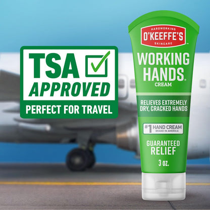 O'Keeffe's Working Hands Hand Cream & Healthy Feet Foot Cream Duo (3 oz Each) - Repairing Skincare for Extremely Dry, Cracked Hands and Feet Avelisse