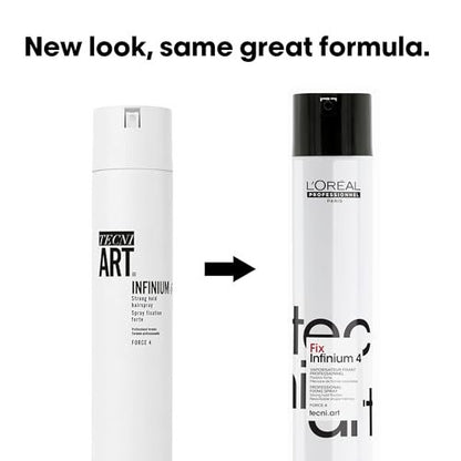 L'Oréal Professionnel Paris Infinium 4 Strong Hold Hairspray - Natural Shine, Frizz Control, 10.2 oz Avelisse