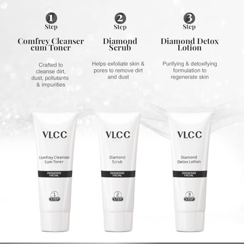 VLCC Diamond Facial Kit - Single Use | Salon-Like Facial at Home in 6 Steps | 60g - görsel 14