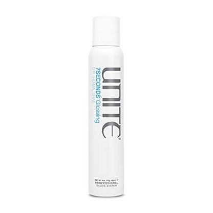 UNITE Hair 7SECONDS Glossing Spray - Dry Anti-Humectant Shine Spray for Instant, Weightless Gloss & Humidity Control - UV & Thermal Protection - 6 Fl Oz Avelisse
