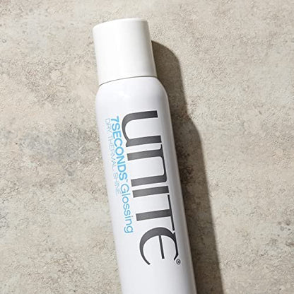 UNITE Hair 7SECONDS Glossing Spray - Dry Anti-Humectant Shine Spray for Instant, Weightless Gloss & Humidity Control - UV & Thermal Protection - 6 Fl Oz Avelisse